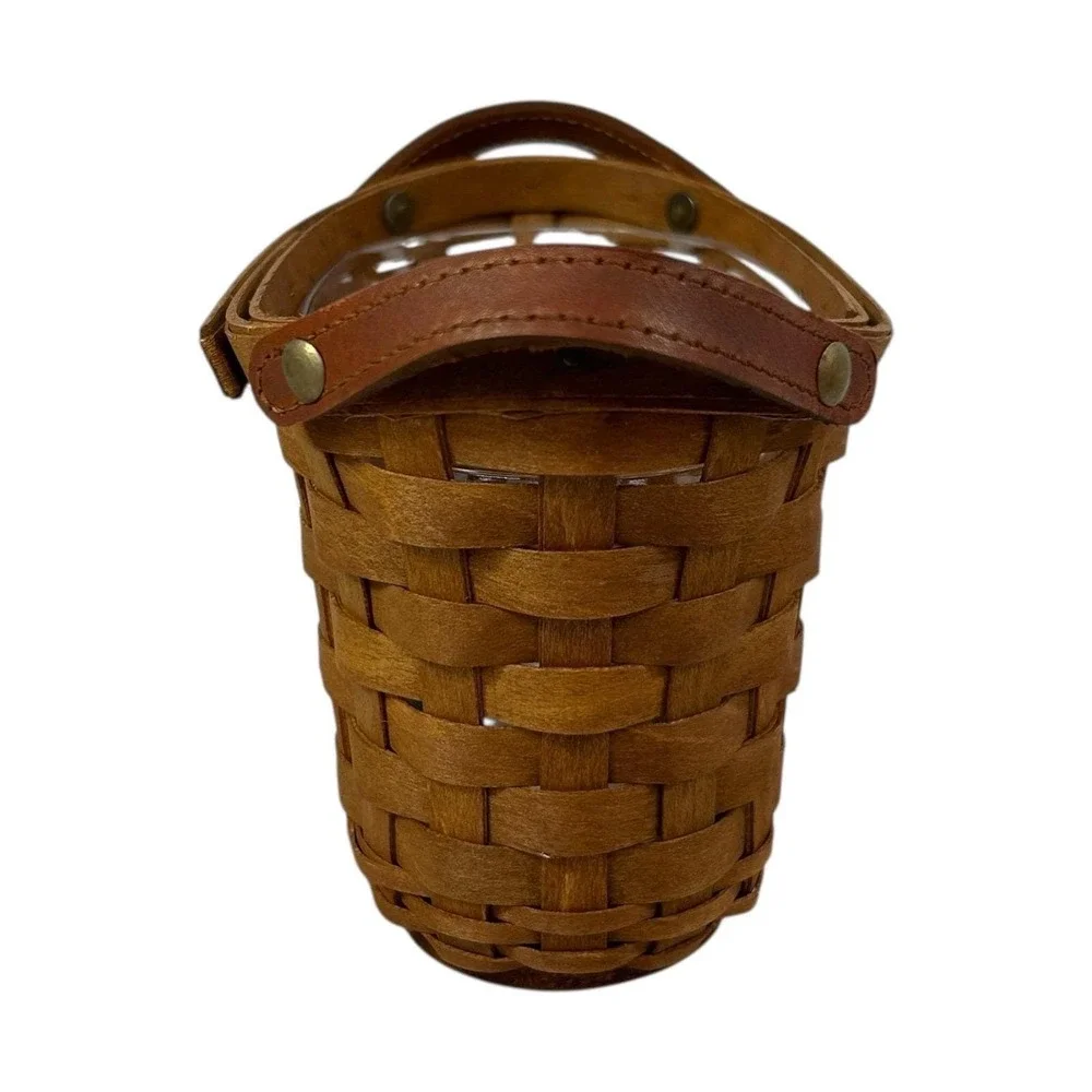 Longaberger JOURNAL Basket in Rich Brown with Protector Flyer Felt Pads 2006